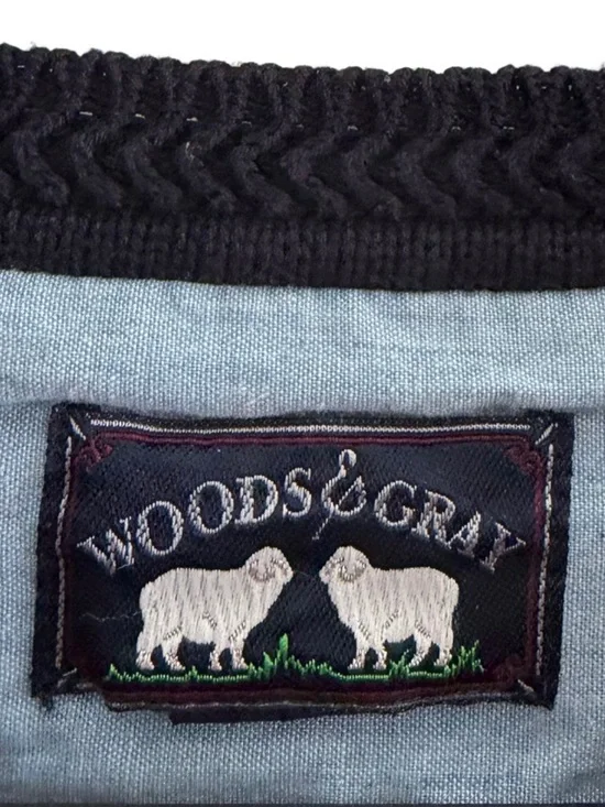 Woods & Gray Argyle Sweater Navy Green Red Estimated Size Large Oversized Fit - Picture 8 of 8